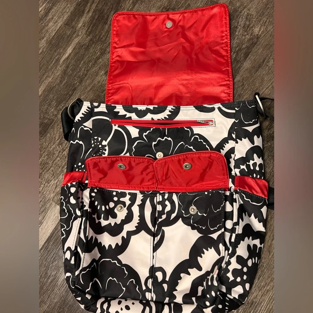 JUJUBE Be Hip WASHABLE Diaper BABY Bag FLORAL Onyx BLOSSOMS Maternity